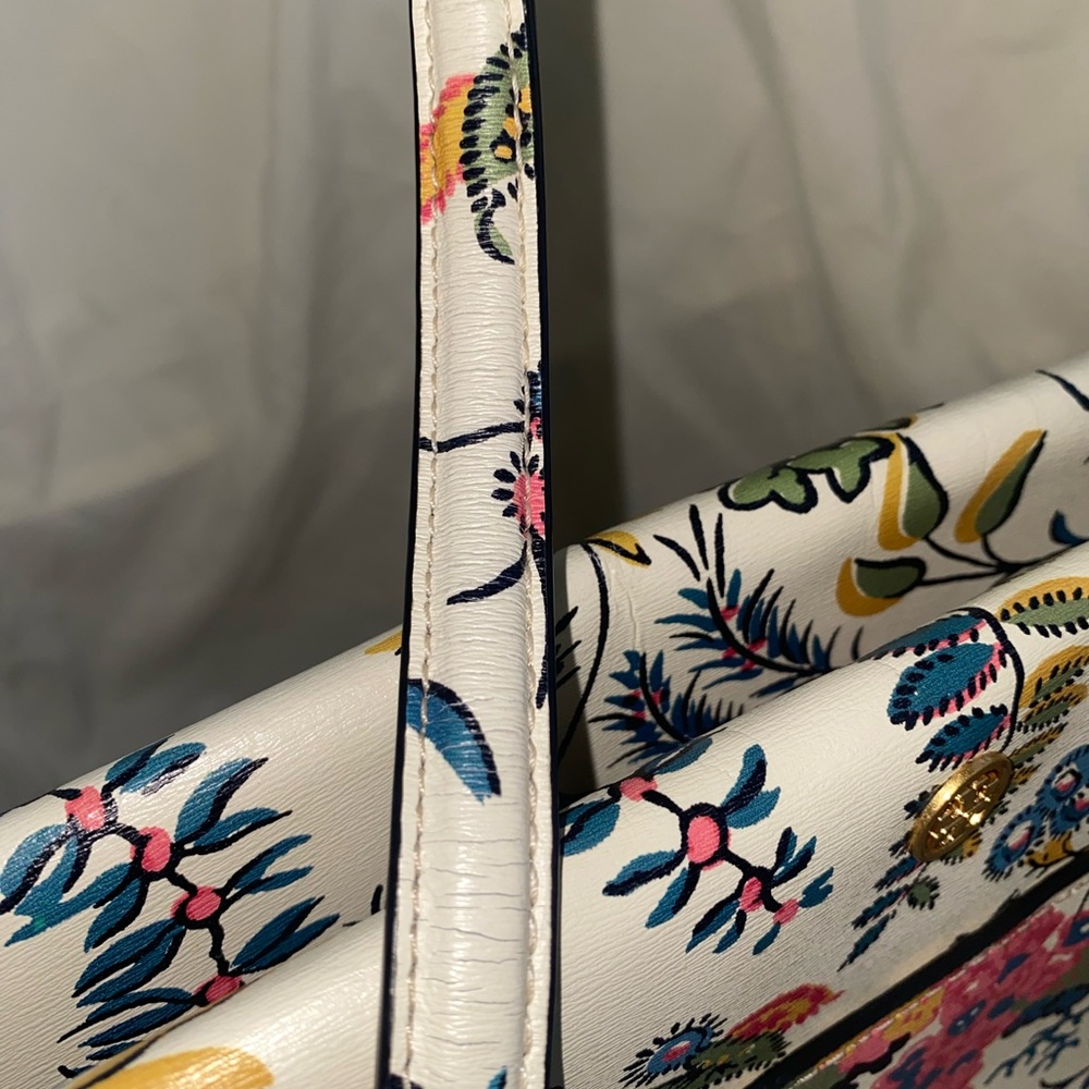 Tory Burch Parker Multicolor Floral Tote Bag - Picture 8 of 8